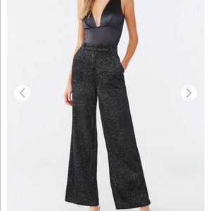 Velvet metallic pants